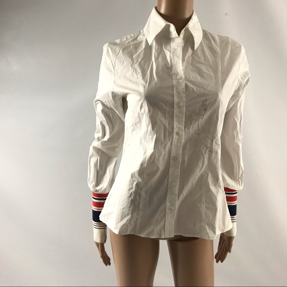 Movetes Women's Golf Shirt Size 4 White Button